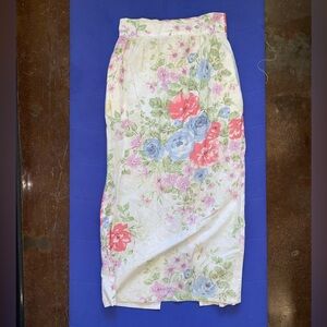 Floral Print Maxi Skirt with Pockets